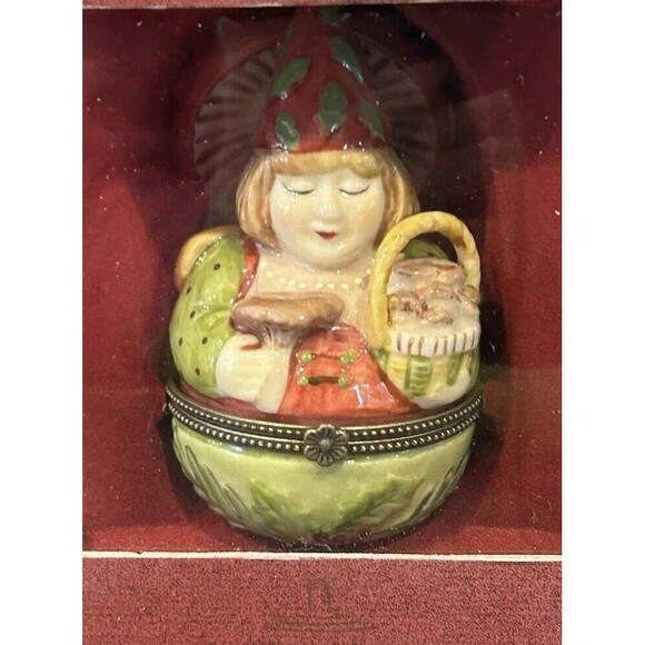 VILLEROY & BOCH GNOME mushrooms Trinket Box With Original Box - Picture 1 of 10